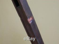 Antique Wooden and Brass Camera Tripod Adjustable Telescoping 3 Leg Vintage Wood