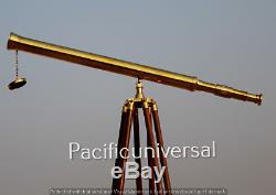 Antique Working Scope Telescope Vintage Tripod Stand Nautical Spyglass Xmas
