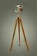 Antique Floor Lamp Vintage Spot Light With Wooden Tripod Stand Home/office Decor