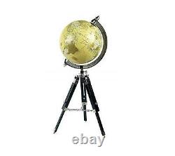 Antique vintage floor stand 25 world globe ornament on wooden tripod good gift