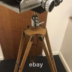 Antique vintage telescopic wooden oak camera tripod