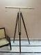 Brass Telescope With Wooden Tripod Stand Maritime Nautical Antique Vintage Decor