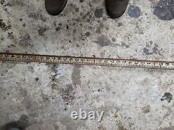 BUFF Vintage Wood Surveyors Elevation Grading POLE Approximately 13' 3