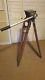 Bach Auricon Vintage Wooden Tripod With Tuffpak Rolling Case