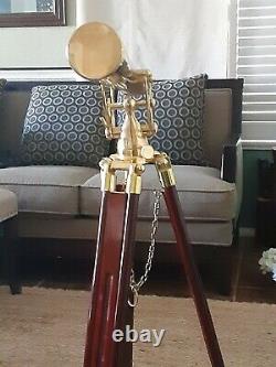 Barska Anchor Master 18 x 50 Brass Maghoney Refractor Standing Telescope Tripod