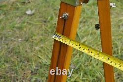 Big Soviet Wooden Tripod Sliding Tripod Telescopic for Camera Vintage