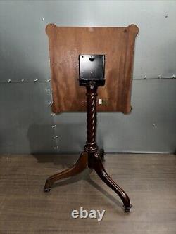 Bombay Co. Vintage Mahogany Top Tripod Pedestal Stand Side Table Vtg. 1994