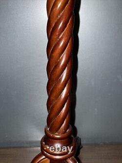 Bombay Co. Vintage Mahogany Top Tripod Pedestal Stand Side Table Vtg. 1994