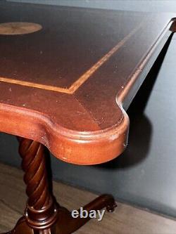 Bombay Co. Vintage Mahogany Top Tripod Pedestal Stand Side Table Vtg. 1994