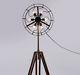 Brass 6 Holder Fan Lamp Handmade Wooden Tripod Vintage Home Standing Lamp Gift