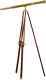 Brass Gold Vintage Telescope Wooden Stand One Meter Marine Royal With Tripod