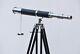 Brass Nautical Telescope With Silver Finish Floor Standing Wooden Tripod Gift