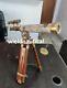 Brass Telescope 18 Inch With Wooden Tripod Stand Nautical Floor Standing Gift