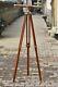 Brass Telescope Spyglass Nautical Antique Pirate Tripod Wooden Vintage With