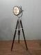 Classical Vintage Decorative Spotlight Hollywood Lamp With Heavy Wooden Tripod