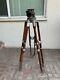Camera Equipment Ny Wooden Vintage Tripod With Head 5 Ft Industrial