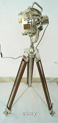 Christmas Floor lamp spotlight wooden tripod designer vintage searchlight replic