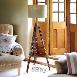 Classic Vintage Tripod Wooden Tripod for Home Decor Shade Lamp, Floor Lamp