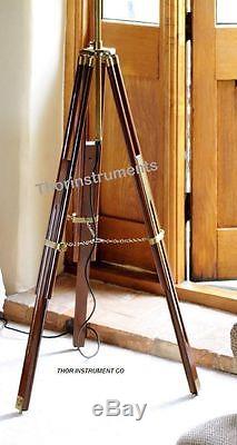 Classic Vintage Tripod Wooden Tripod for Home Decor Shade Lamp, Floor Lamp