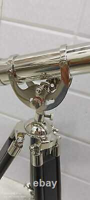 Collectible Marine Nautical Brass Telescope With Handmade Wooden Tripod Stand