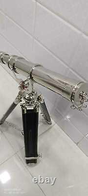 Collectible Marine Nautical Brass Telescope With Handmade Wooden Tripod Stand