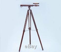 Collectible TELESCOPE Floor Standing Vintage Marine Antique Copper Tripod Stand