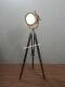Collectible Vintage Decorative Spotlight Hollywood Lamp With Heavy Wooden Tripod