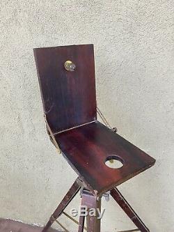 Crown Graflex Compact Stand Wooden Tripod VINTAGE