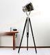Designer Look Vintage Design Searchlight Spotlight Telescopic Tripod Floor Lamp