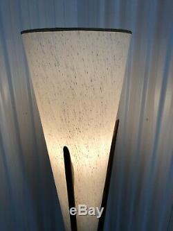 Danish Mid Century Modern 58 Tall Tripod Wood Lamp Vintage