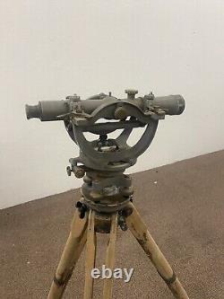 David White Vintage Transit Model with Wooden Case And Tripod