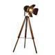 Decoluce Vintage Tripod Floor Lamp, Height Adjustable Wooden Camera Tripod