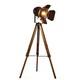 Decoluce Vintage Tripod Floor Lamp, Height Adjustable Wooden Camera Tripod Ro