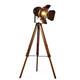Decoluce Vintage Tripod Floor Lamp, Height Adjustable Wooden Camera Tripod Ro
