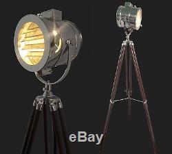 Design Vintage style Spotlight searchligh Telescopic Tripod Floor lamp