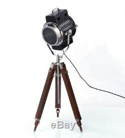Designer Camera Vintage Metal Spotlight Brown Tripod Floor Lamp