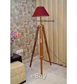 Designer Tripod Lamp Stand Wooden Floor Lamp Stand Antique Style Vintage Item