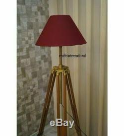 Designer Tripod Lamp Stand Wooden Floor Lamp Stand Antique Style Vintage Item