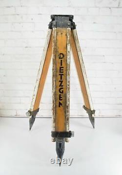 Dietzgen Vintage Wooden Adjustable Surveyors Tripod