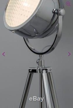 E1. Vintage Industrial Tripod Floor Standard Lamp Adjustable Lounge Lighting bhs
