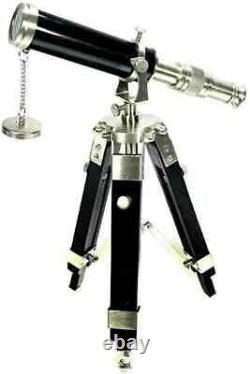 Falcon Traders Solid Brass Floor Standing Telescope with Wooden Tripod Stand