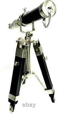 Falcon Traders Solid Brass Floor Standing Telescope with Wooden Tripod Stand