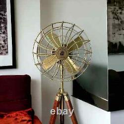 Floor Fan Vintage Electric Fan Antique Floor fan With Adjustable Wooden Tripod