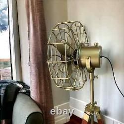 Floor Fan Vintage Electric Fan Antique Floor fan With Adjustable Wooden Tripod