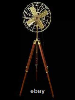Floor Fan Vintage Electric Fan Antique Floor fan With Adjustable Wooden Tripod