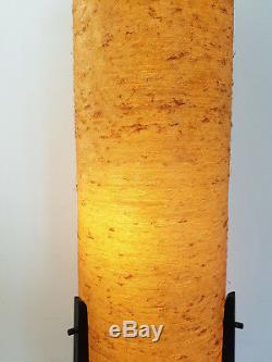 Floor Lamp Rocket Tripod Vintage 1970 Wood & Resin 70s 70's Space Age
