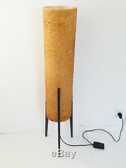 Floor Lamp Rocket Tripod Vintage From Miroslav Divis 1970 Wood & Resin 70's 70s