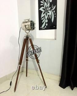 Guestroom Decorative Wooden Vintage Indoor Tripod Floor Lamp Hollywood New Gift