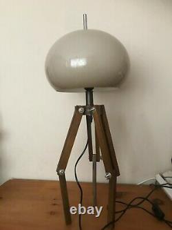 HARVEY GUZZINI Vintage 1960s/1970s Mushroom Lamp on an adjustable Wooden Tripod