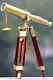 Handcrafted Vintage Brass Telescope Adjustable Tripod Stand For Office Decor